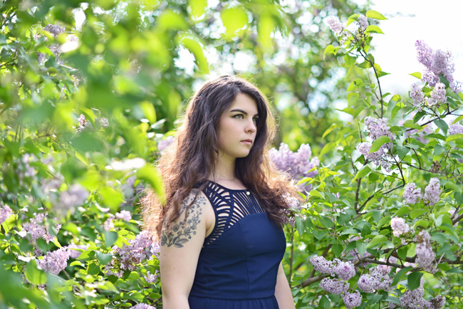 Kelsie modeling outdoors
