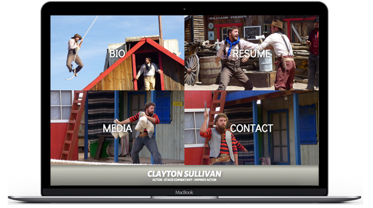 Clayton Sullivan Portfolio Site - Desktop