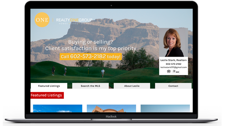 Leslie Stark, Realtor Site - Desktop